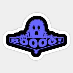 Cute Blue Halloween Ghost Sticker